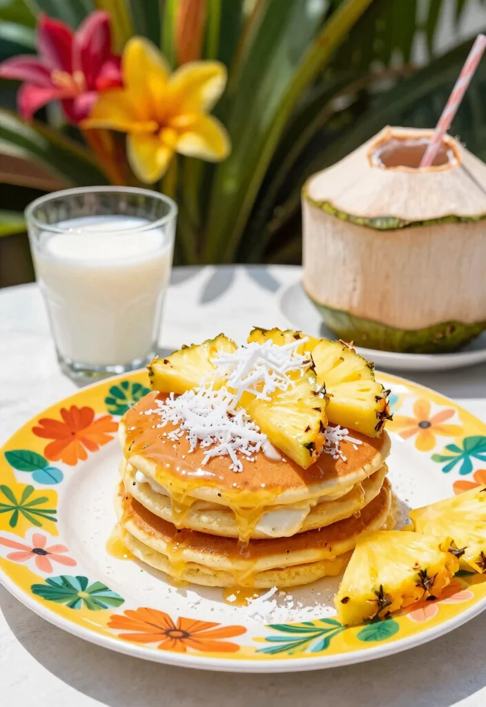 15 Cottage Cheese Pancakes High Protein - Fluffy & Nutritious Breakfast - 10. Tropical Coconut Cottage Cheese Pancakes 1