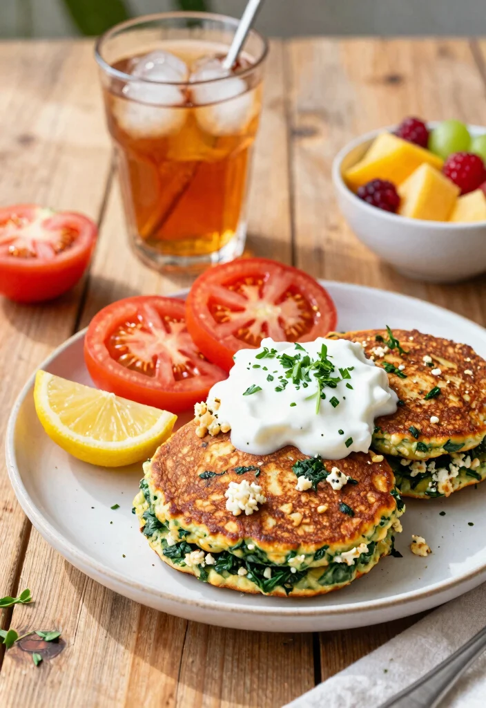 15 Cottage Cheese Pancakes High Protein - Fluffy & Nutritious Breakfast - 5. Savory Spinach and Feta Cottage Cheese Pancakes 1