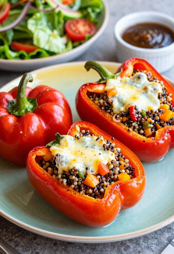 15 High Protein Low Carb Indian Recipes - Flavorful & Nutritious - 11. Stuffed Bell Peppers with Quinoa 1