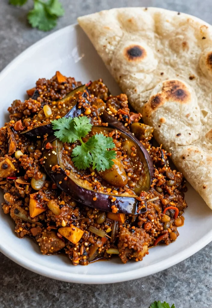 15 High Protein Low Carb Indian Recipes - Flavorful & Nutritious - 12. Eggplant Bharta 1