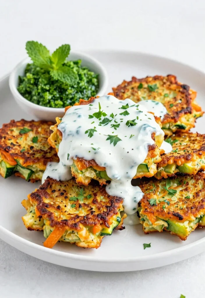 15 High Protein Low Carb Indian Recipes - Flavorful & Nutritious - 9. Zucchini and Carrot Fritters 1