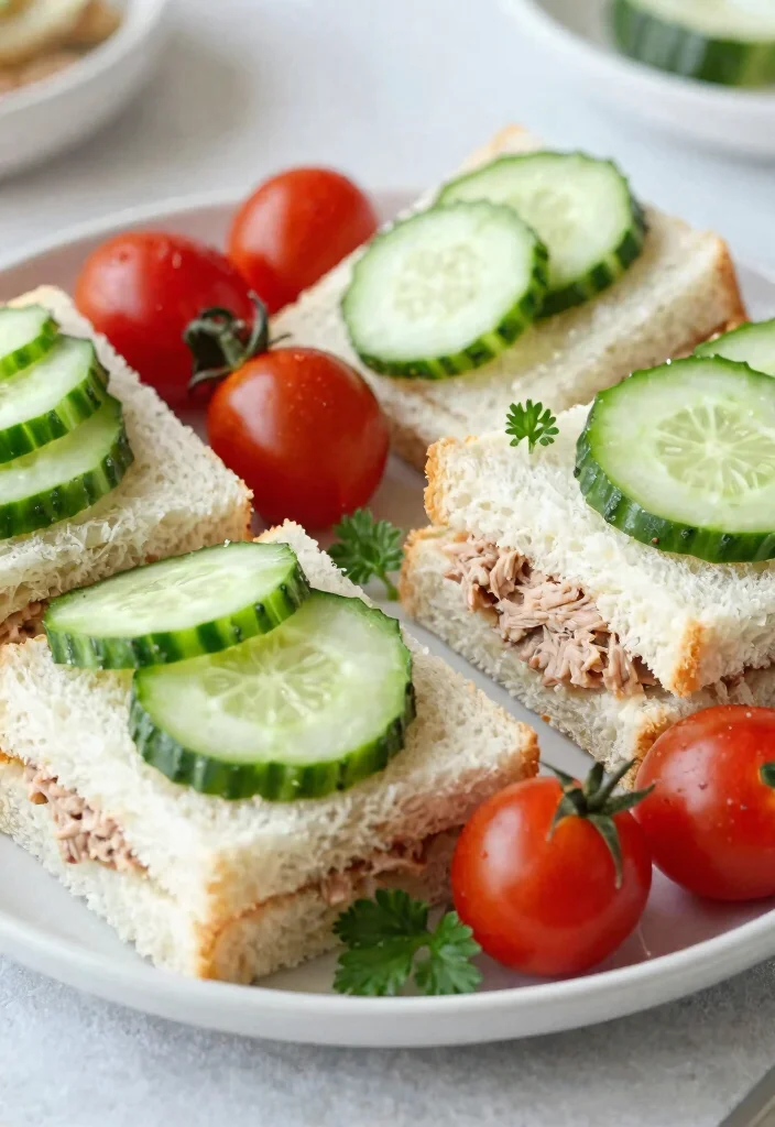 15 High Protein Low Carb Recipes For Picky Eaters - Kid-Approved Options - 10. Cucumber Sandwiches with Tuna 1