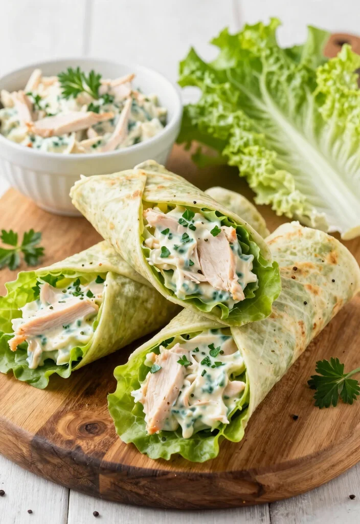 15 High Protein Low Carb Recipes For Picky Eaters - Kid-Approved Options - 11. Creamy Chicken Salad Lettuce Wraps 1