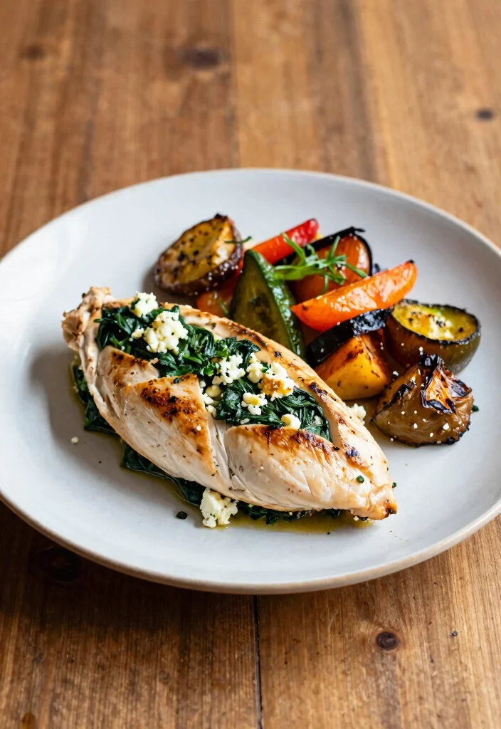 15 High Protein Low Carb Recipes For Picky Eaters - Kid-Approved Options - 14. Spinach and Feta Stuffed Chicken 1