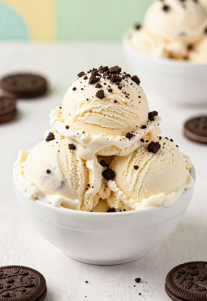 15 Ninja Creami Ice Cream Recipes High Protein - Frozen Healthy Treats - 10. Cookies and Cream Protein Ice Cream 1