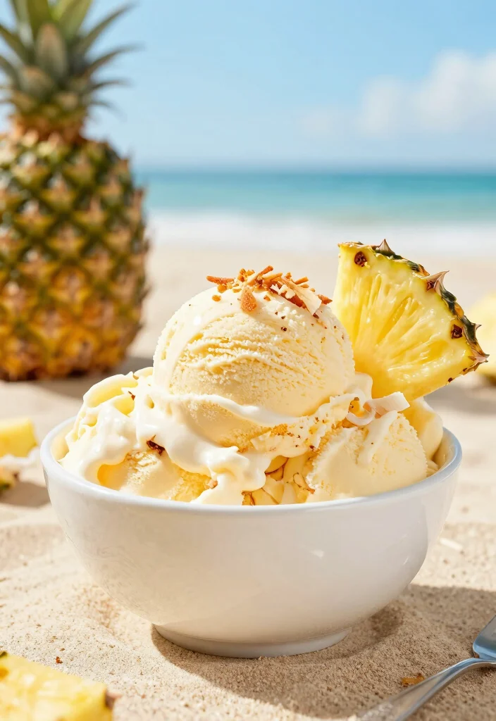 15 Ninja Creami Ice Cream Recipes High Protein - Frozen Healthy Treats - 13. Tropical Pineapple Coconut Protein Ice Cream 1