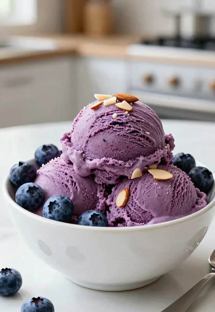 15 Ninja Creami Ice Cream Recipes High Protein - Frozen Healthy Treats - 14. Blueberry Almond Protein Ice Cream 1