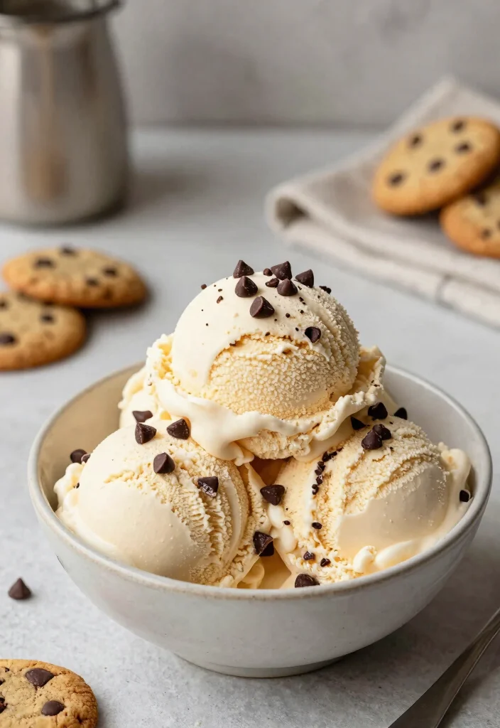 15 Ninja Creami Ice Cream Recipes High Protein - Frozen Healthy Treats - 15. Chocolate Chip Cookie Dough Protein Ice Cream 1