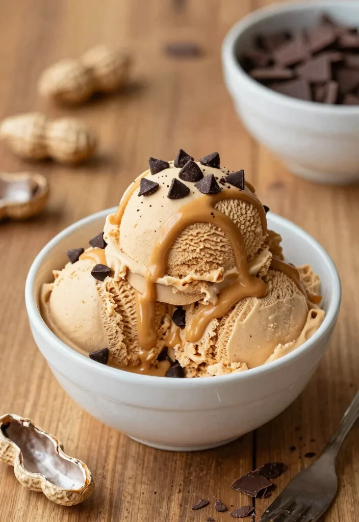 15 Ninja Creami Ice Cream Recipes High Protein - Frozen Healthy Treats - 6. Peanut Butter Chocolate Chip Protein Ice Cream 1