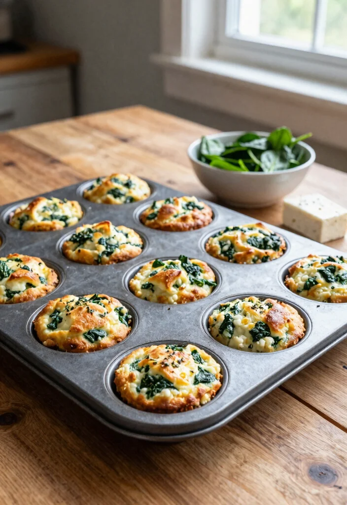 16 High Protein Egg Muffins - Meal Prep Breakfast Winners - 1. Classic Spinach and Feta Egg Muffins 1