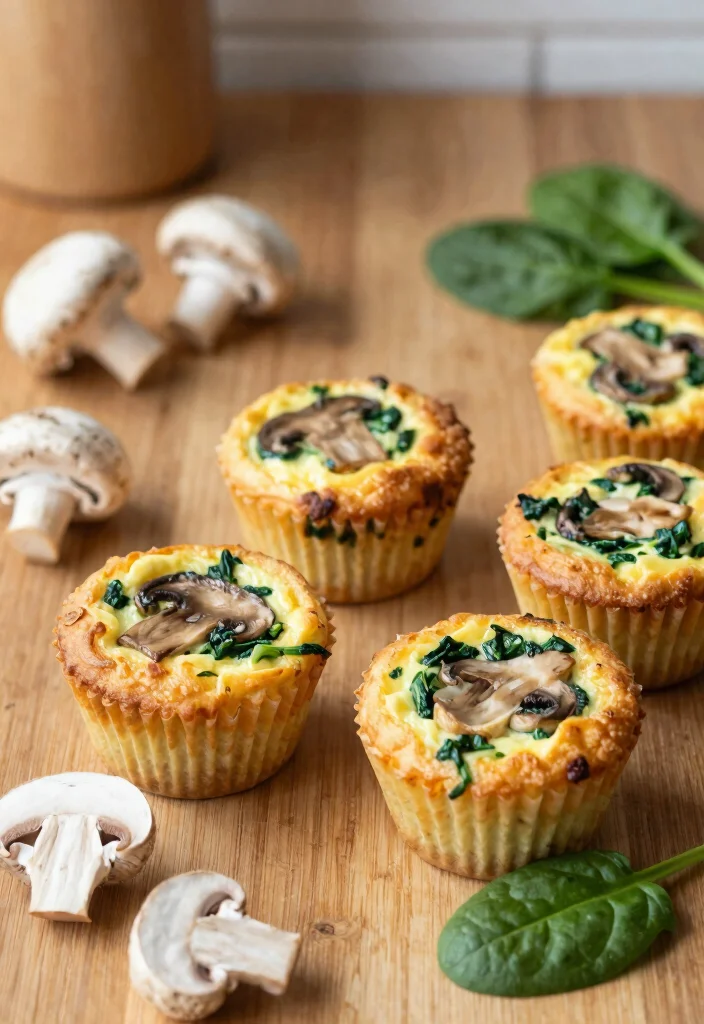 16 High Protein Egg Muffins - Meal Prep Breakfast Winners - 14. Mushroom and Spinach Egg Muffins 1