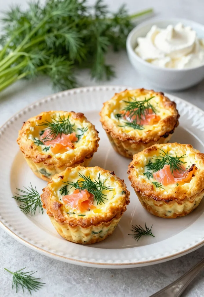 16 High Protein Egg Muffins - Meal Prep Breakfast Winners - 15. Dill and Salmon Egg Muffins 1