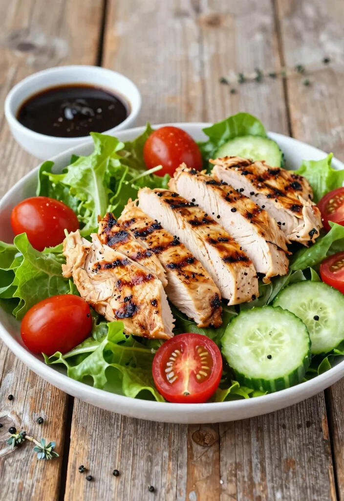 16 High Protein Low Carb Lunch Ideas - Quick & Satisfying - 1. Grilled Chicken Salad 1