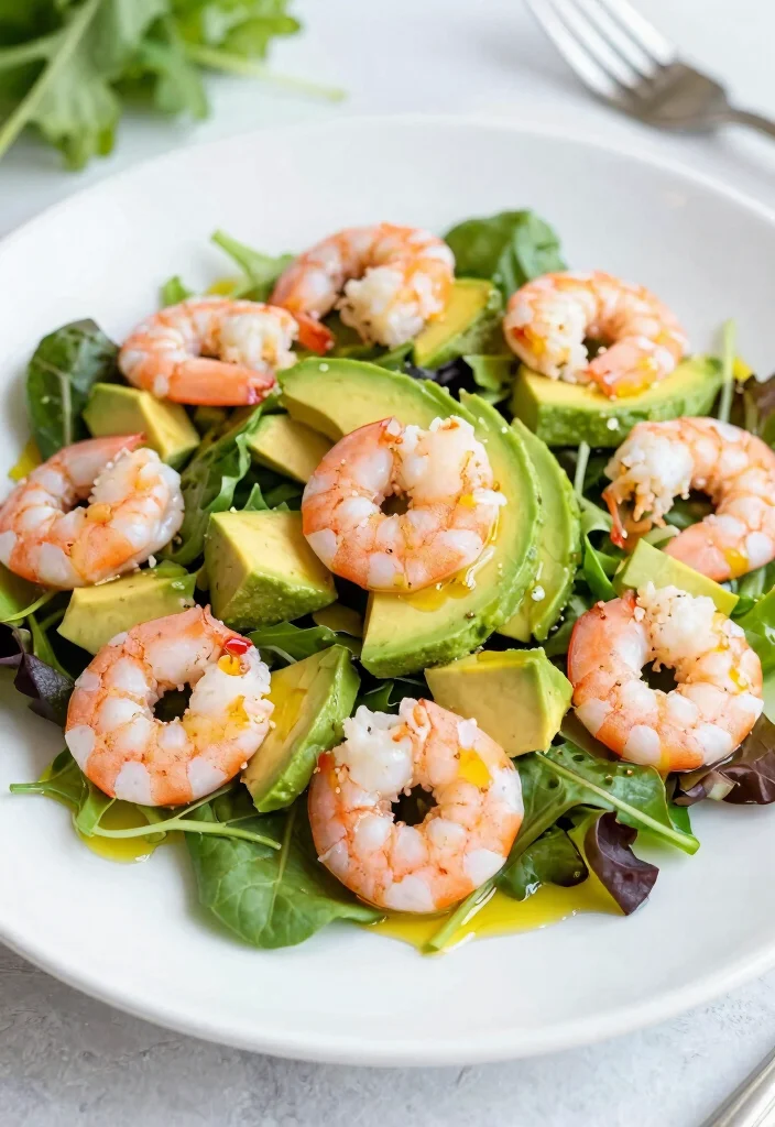 16 High Protein Low Carb Lunch Ideas - Quick & Satisfying - 12. Shrimp Avocado Salad 1