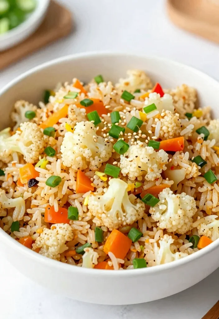 16 High Protein Low Carb Lunch Ideas - Quick & Satisfying - 9. Cauliflower Fried Rice 1