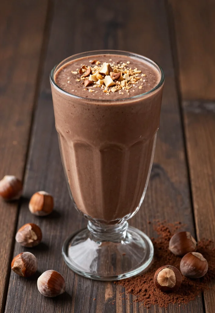 16 High Protein Low Carb Shake Recipes - Quick Nutrition On-The-Go - 16. Chocolate Hazelnut Protein Shake 1