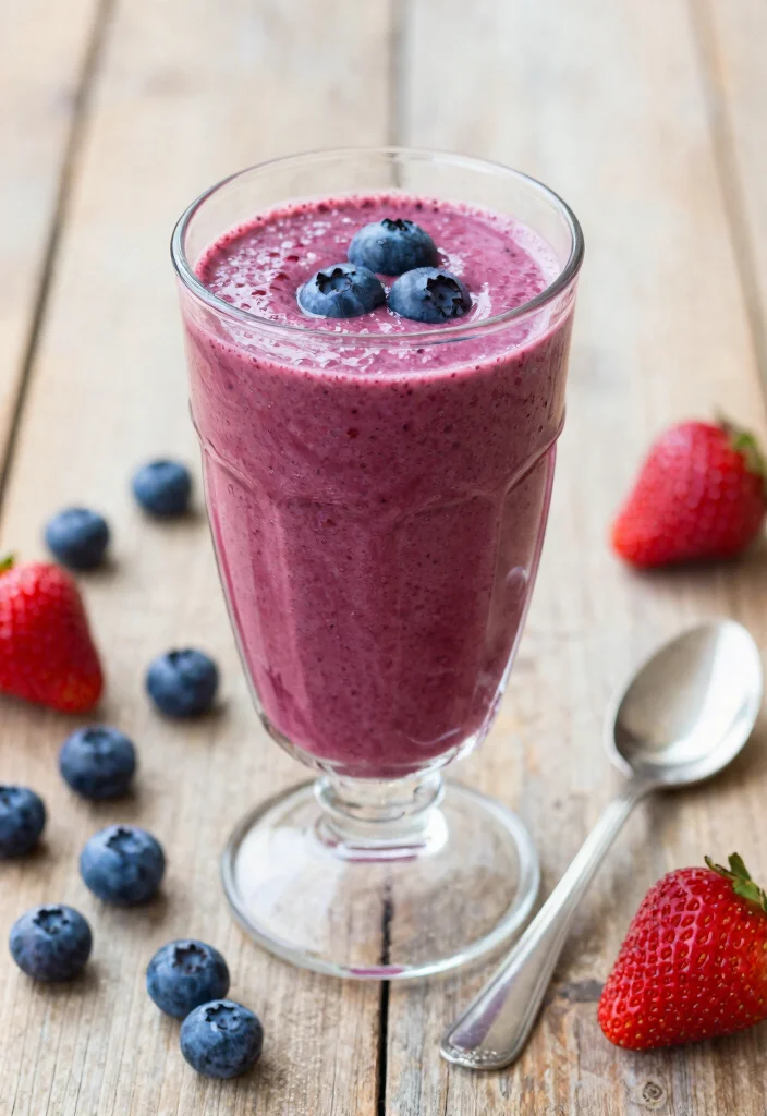 16 High Protein Low Carb Shake Recipes - Quick Nutrition On-The-Go - 3. Berry Blast Protein Shake 1