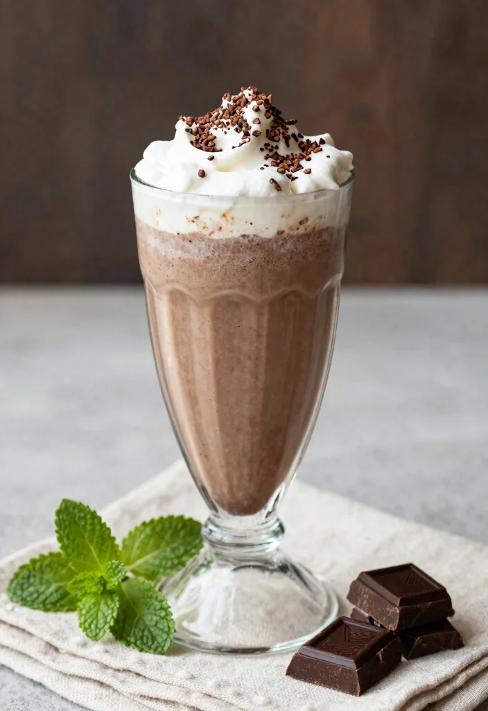 16 High Protein Low Carb Shake Recipes - Quick Nutrition On-The-Go - 7. Chocolate Mint Protein Shake 1