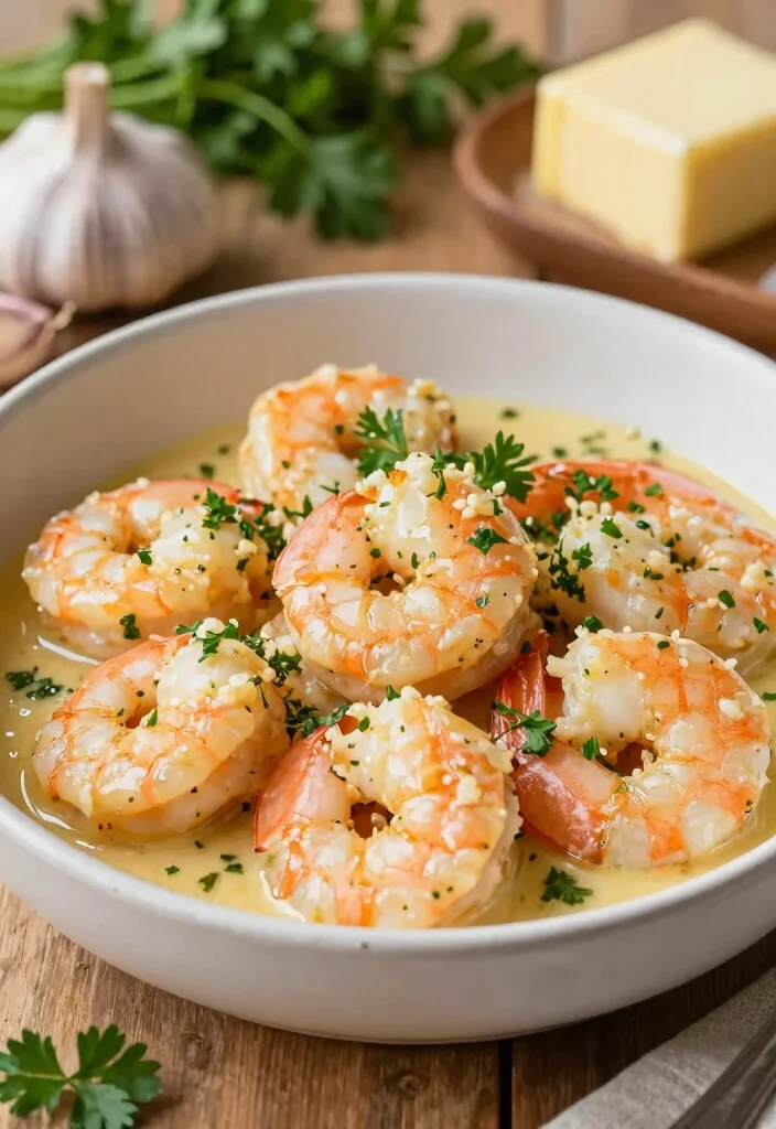 16 High Protein Low Carb Shrimp Recipes - Quick & Elegant Dishes - 1. Creamy Garlic Butter Shrimp 1