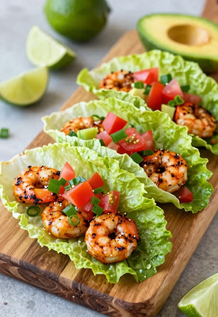 16 High Protein Low Carb Shrimp Recipes - Quick & Elegant Dishes - 7. Chipotle Shrimp Lettuce Wraps 1