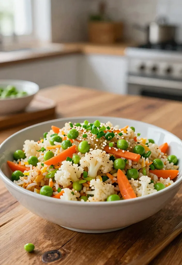 16 High Protein Recipes For Weight Gain Meals - Calorie-Dense Options - 13. Cauliflower Fried Rice 1