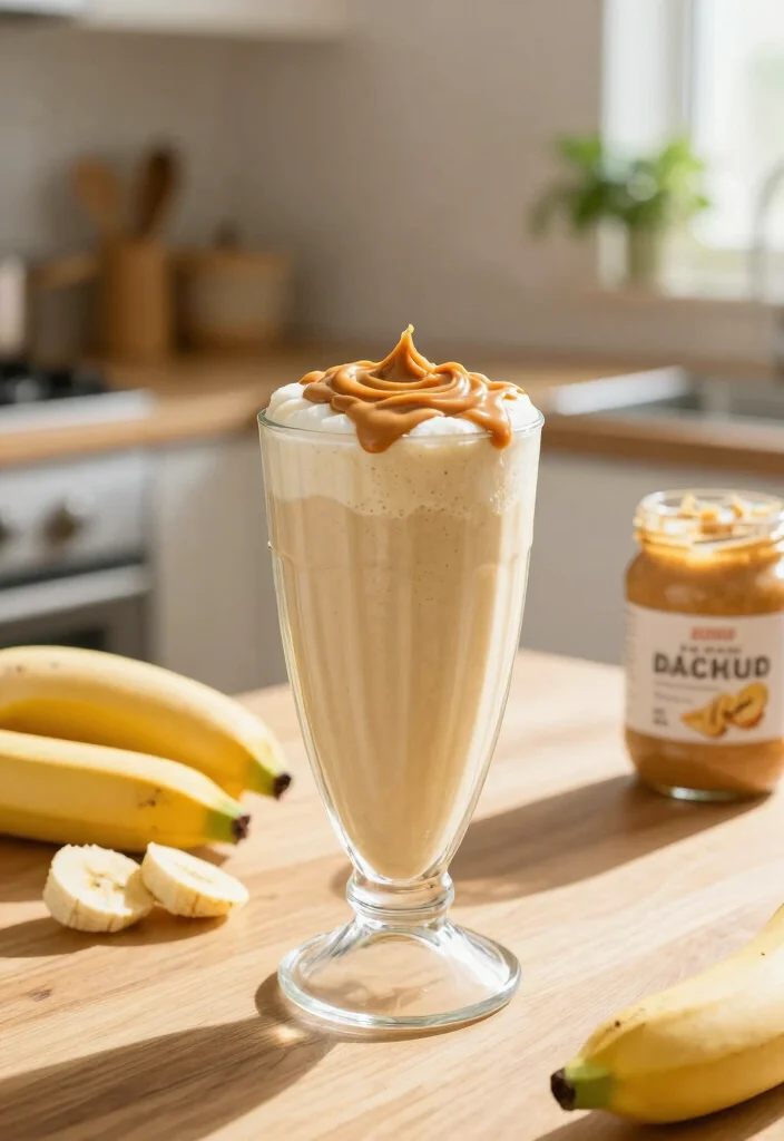 16 High Protein Recipes For Weight Gain Meals - Calorie-Dense Options - 2. Creamy Peanut Butter Protein Smoothie 1