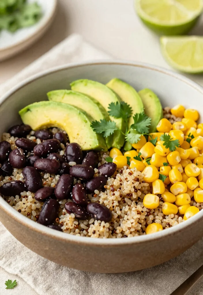 16 Low Calorie Low Carb High Protein Recipes - Triple Weight Loss Power - 10. Quinoa and Black Bean Bowl 1