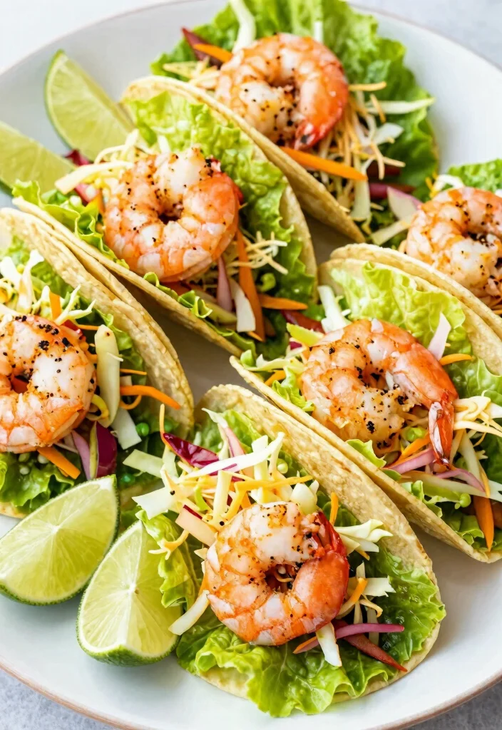 16 Low Calorie Low Carb High Protein Recipes - Triple Weight Loss Power - 11. Shrimp Tacos with Cabbage Slaw 1