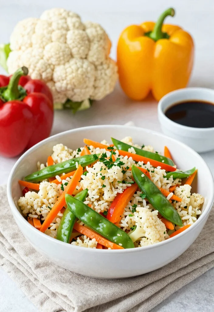 16 Low Calorie Low Carb High Protein Recipes - Triple Weight Loss Power - 2. Cauliflower Rice Stir-Fry 1