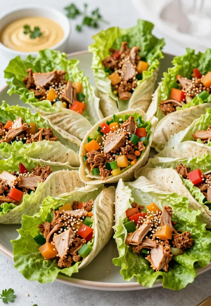 16 Low Calorie Low Carb High Protein Recipes - Triple Weight Loss Power - 6. Turkey and Veggie Lettuce Wraps 1
