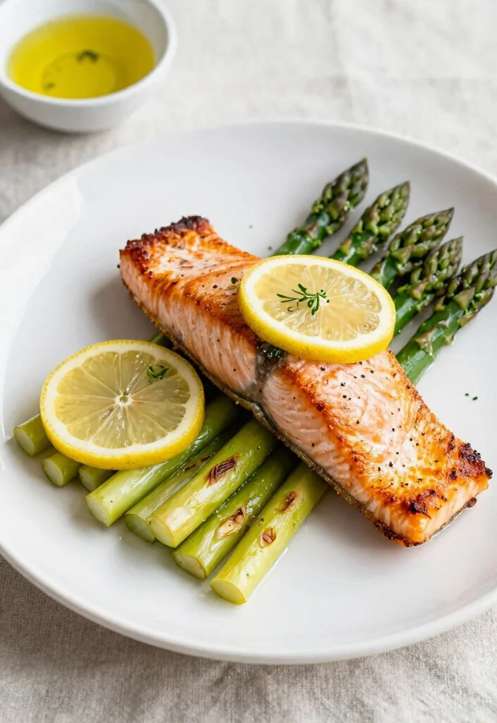16 Low Calorie Low Carb High Protein Recipes - Triple Weight Loss Power - 7. Baked Salmon with Asparagus 1