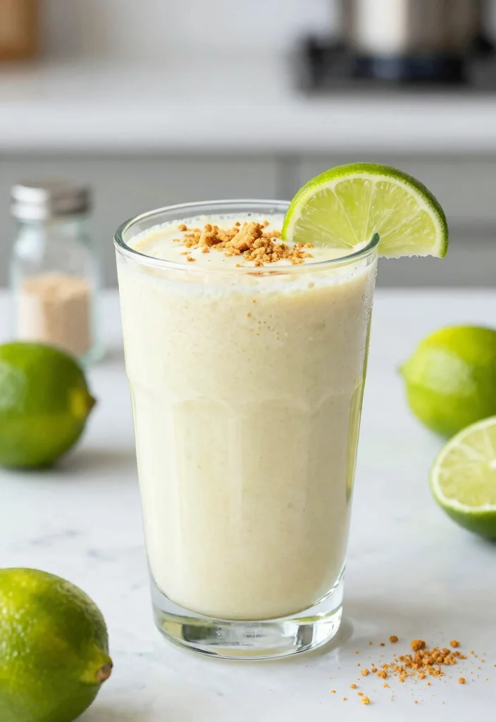16 Low Carb High Protein Smoothie Recipes - Drink Your Protein - 12. Key Lime Pie Protein Smoothie 1