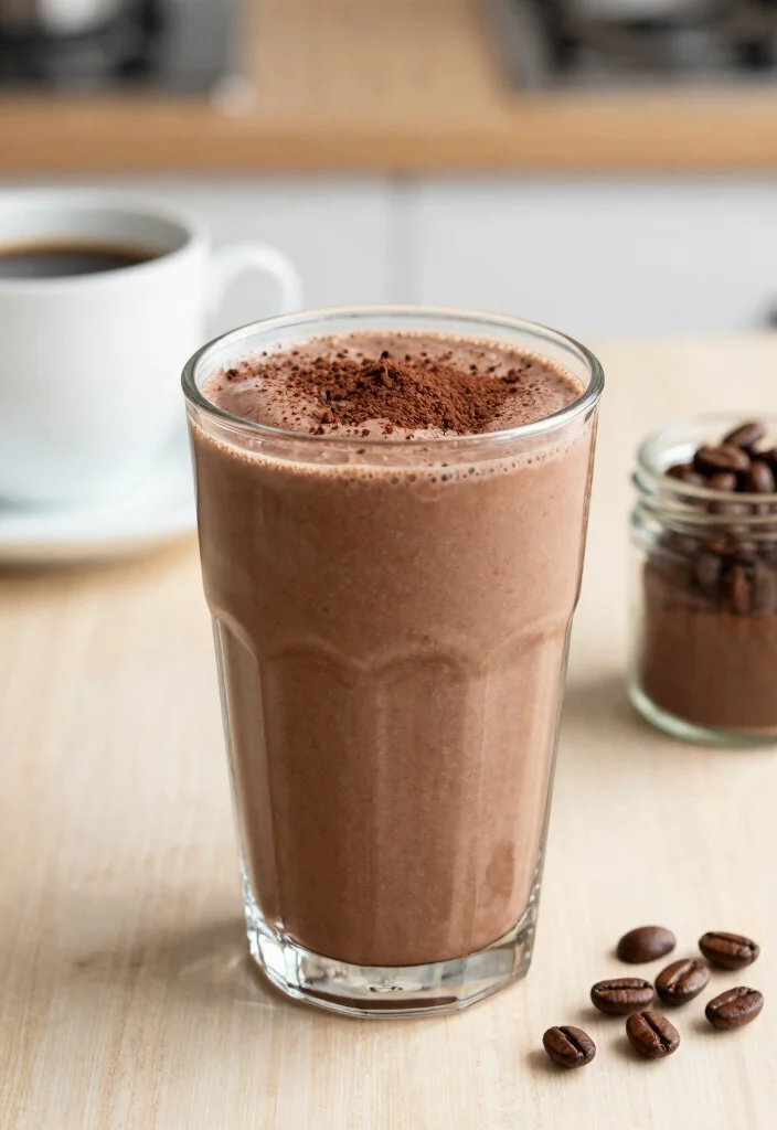 16 Low Carb High Protein Smoothie Recipes - Drink Your Protein - 15. Mocha Protein Smoothie 1