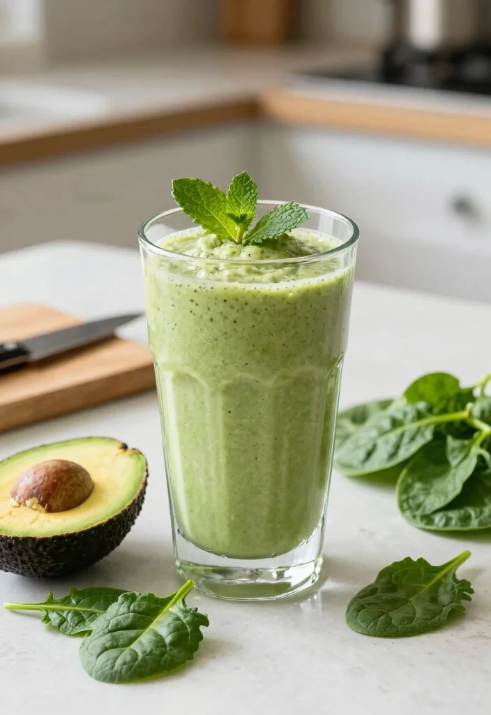 16 Low Carb High Protein Smoothie Recipes - Drink Your Protein - 3. Green Avocado Smoothie 1
