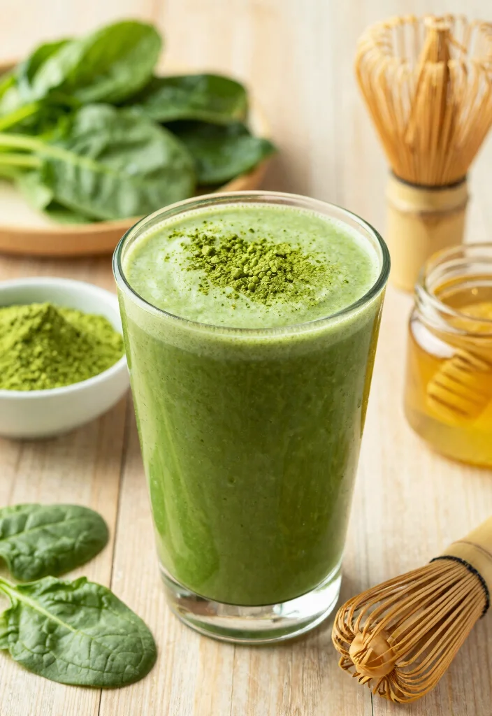 16 Low Carb High Protein Smoothie Recipes - Drink Your Protein - 6. Matcha Green Tea Protein Smoothie 1