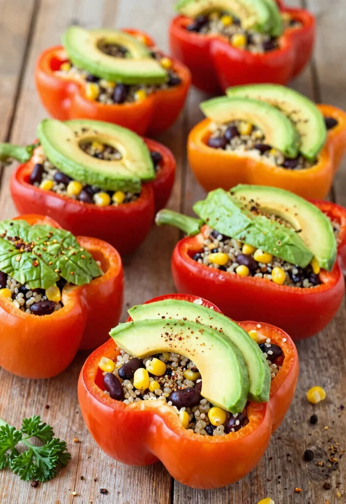 16 Vegan High Protein Low Carb Recipes - Plant-Based & Keto-Friendly - 7. Vegan Stuffed Bell Peppers 1
