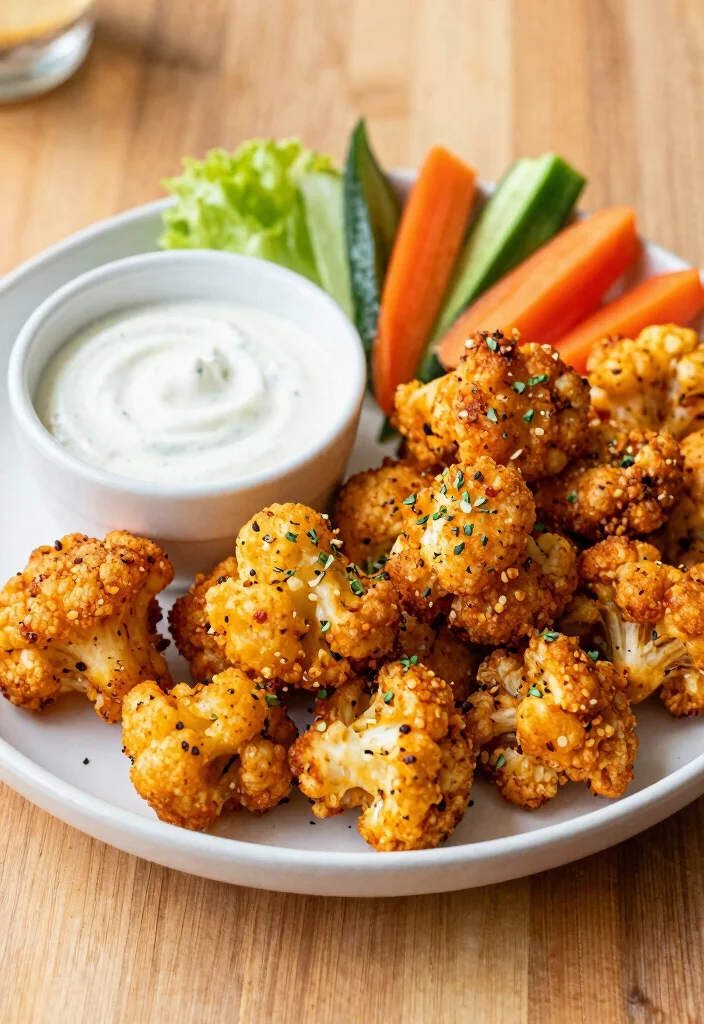 17 High Protein Low Carb Dairy Free Recipes - Allergy-Friendly Options - 4. Spicy Cauliflower Bites 1