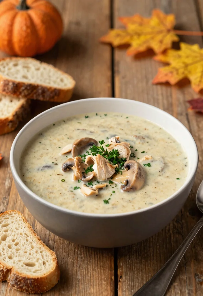 17 High Protein Low Carb Recipes Lunch - Office-Friendly Meals - 11. Creamy Chicken and Mushroom Soup 1