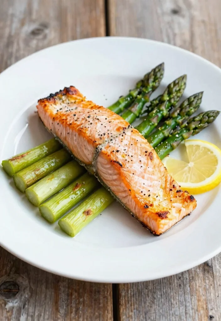 17 High Protein Low Carb Recipes Lunch - Office-Friendly Meals - 14. Baked Salmon with Asparagus 1