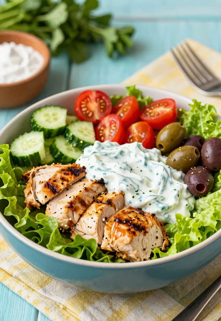 17 High Protein Low Carb Recipes Lunch - Office-Friendly Meals - 5. Greek Chicken Bowl 1