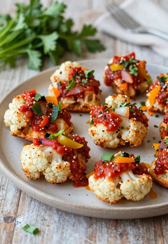 17 High Protein Low Carb Recipes Lunch - Office-Friendly Meals - 9. Cauliflower Pizza Bites 1