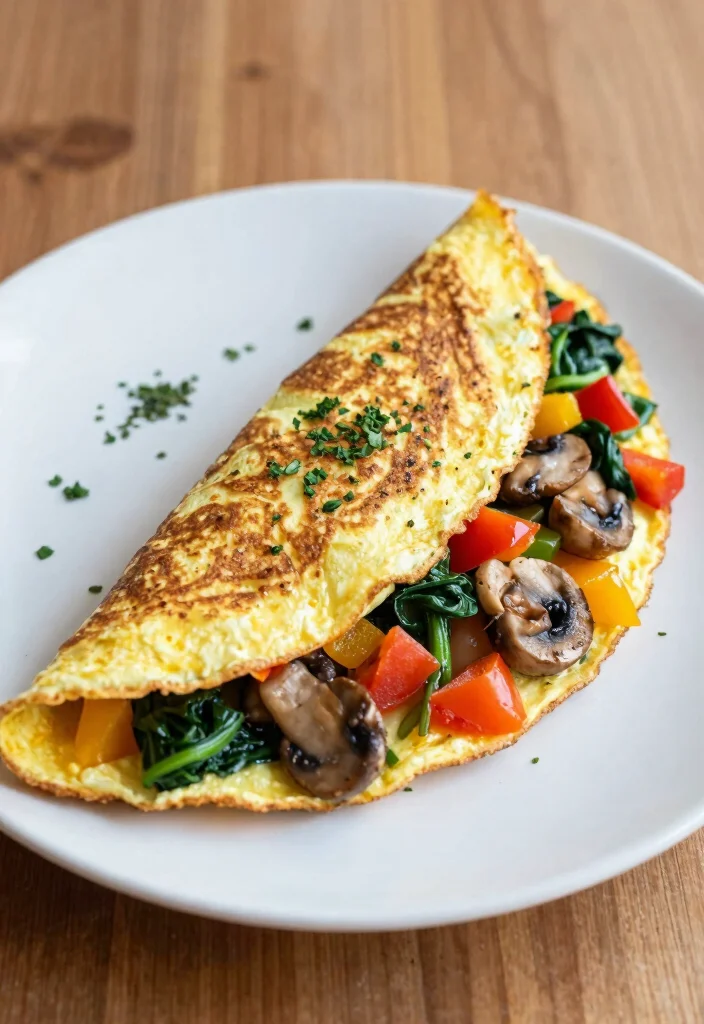 17 High Protein Low Carb Vegetarian Recipes - Complete Plant-Based Protein - 11. Veggie Omelette 1
