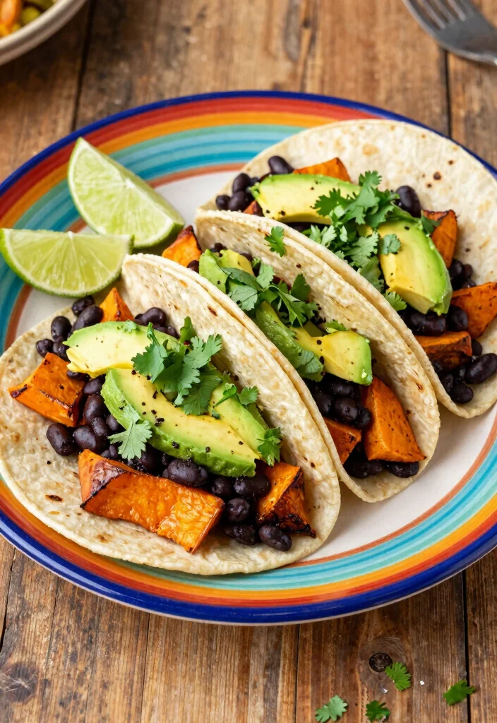 17 High Protein Low Carb Vegetarian Recipes - Complete Plant-Based Protein - 17. Black Bean and Sweet Potato Tacos 1
