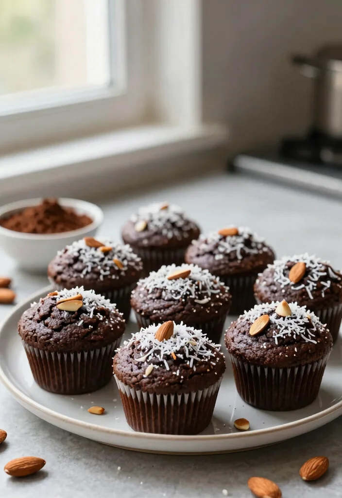 17 High Protein Muffins Healthy - Grab-And-Go Breakfast - 13. Almond Joy Protein Muffins 1
