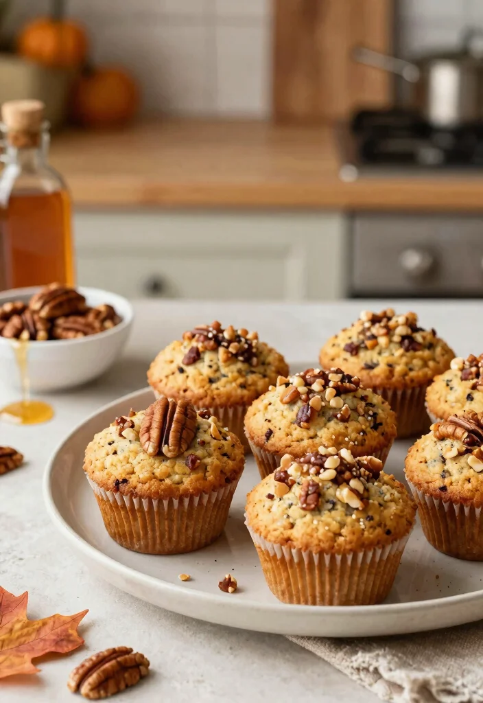 17 High Protein Muffins Healthy - Grab-And-Go Breakfast - 15. Pecan Pie Protein Muffins 1