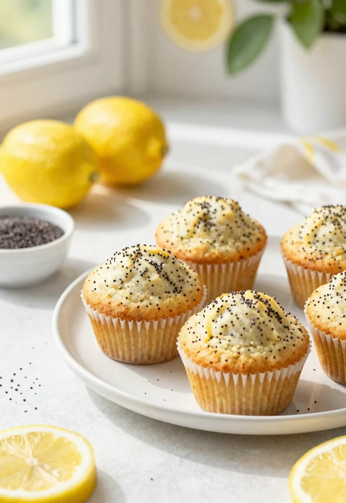 17 High Protein Muffins Healthy - Grab-And-Go Breakfast - 16. Protein-Packed Lemon Poppy Seed Muffins 1