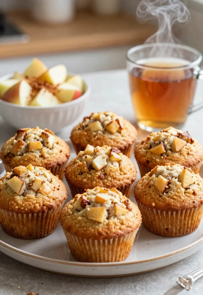 17 High Protein Muffins Healthy - Grab-And-Go Breakfast - 6. Apple Cinnamon Protein Muffins 1