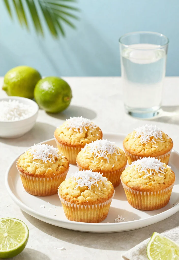 17 High Protein Muffins Healthy - Grab-And-Go Breakfast - 9. Coconut Lime Protein Muffins 1