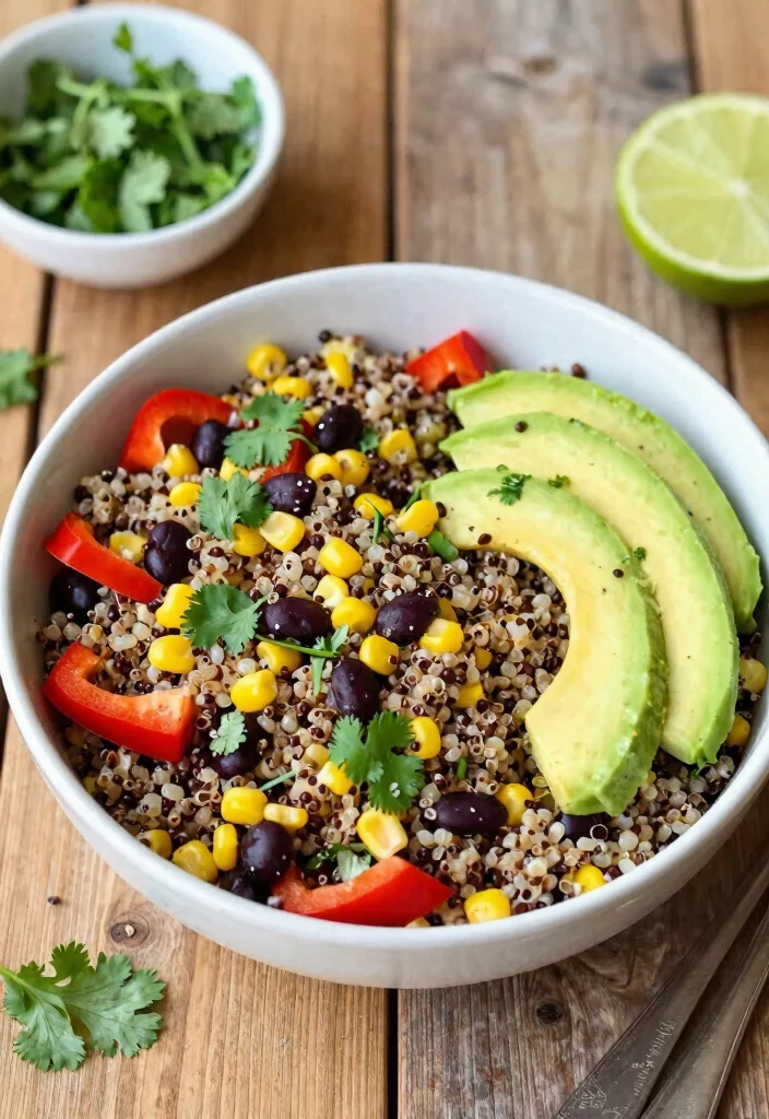 17 High Protein Vegan Gluten Free Recipes - Triple-Friendly Options - 1. Quinoa and Black Bean Salad 1