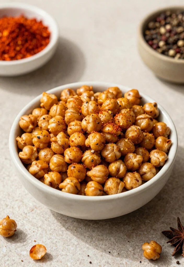 17 High Protein Vegan Gluten Free Recipes - Triple-Friendly Options - 4. Spicy Roasted Chickpeas 1